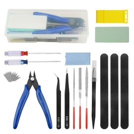 XINGYHENG 25PCS Model Basic Tools Craft Set for Gundam Model Tools Kit with Plastic Box Model Assemble Car Hobby Model Building Repairing and Fixing DIY Craft Kit