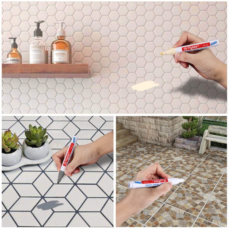 Atuful Pack of 6 Grout Pen, Tile Pen, Grout Repair