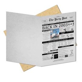 22nd Birthday Gifts for 22 Years Old Women or Men Party Decorations Supply. Back In 2003 Funny Large Card for Him or Her Historical 13x9 In Poster with Vintage Mailing Envelope Turning 22 Banner