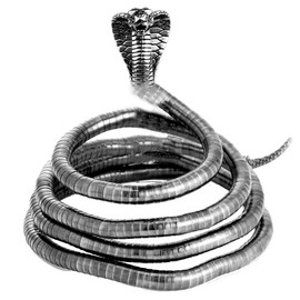 LAKIYOYO Glexible Snake Necklace for Women Adjustable Punk Snake Choker Medusa Necklace Hollween Jewelry (BLACK)