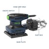 ZEITE 2.4 Amp 1/4 Sheet Sander with 12Pcs Sandpapers, Electric