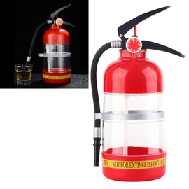 Beverage Dispenser,2L Innovative Fire Extinguisher Shape Beer Dispenser Portable Cocktail Shaker Decanter Dispenser Liquor Pump for Banquet Camping Party