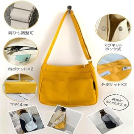 TOUFEIYUAN Shoulder Bag, Men's Canvas Tote Shoulder Bag, Canvas Shoulder Bag, Large Capacity, For Work or School Commutes, Crossbody Shoulder Bag, white