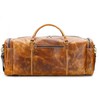 Leather 24 inch Duffel Bag Travel Sports Overnight Weekend Leather