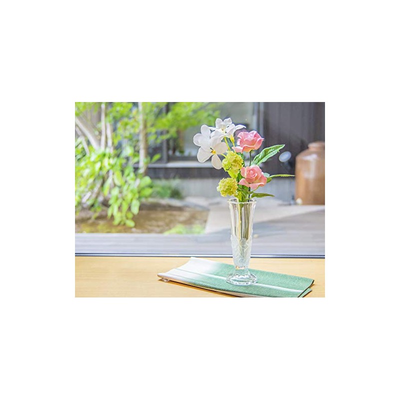 Aderia F-70440 Flower Vase, Clear, Approx. Diameter 2.6 (Base 2.6)