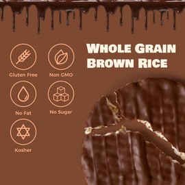 LIEBERS Dark Chocolate Rice Cakes, Kosher Certified Dairy Free, Gluten Free Snack (Dark Chocolate) Pack Of 3