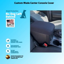 Auto Console Covers- Fits The Toyota Tacoma 2015-2020 Center Console Armrest Cover Waterproof Neoprene Fabric- Black