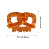 , Bread Hair Claw Clips Funny Food Pretzel Shaped Jaw