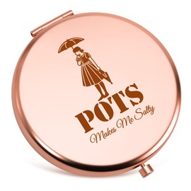 POTS Awareness Gift Compact Mirror POTS Syndrome Fighter Warrior Gift Inspirational Gifts for Girls Women Dysautonomia Awareness Gifts Inspirational Recovery Present for Patients Folding Makeup Mirror
