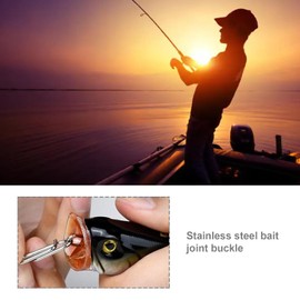 60pcs Fishing Power Clips Stainless Steel Quick Change Fast Link Lure Weight Snaps Speed Clips Fishing Snap Connector for Freshwater Saltwater 20 kg 32 kg 50 kg