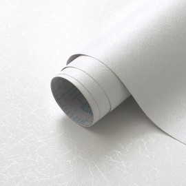 Safiyya Contact Paper White Silk Peel and Stick Wallpaper Textured Embossed Wallpaper Self Adhesive Removable Wallpaper Contact Paper for Walls Vinyl Rolls 17.3 inch X 78.7 inch