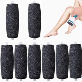 8Pcs Foot File Roller Head Replacement Rollers Head Extra Rough Foot File Refills Pedicure Hard Skin Refills Hard Skin Remover Accessories for Electric Foot File Hard Skin Remover