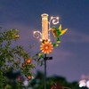 Stargarden Hummingbird Rain Gauge Outdoor,Metal Solar Rain Gauge Decorative Waterproof