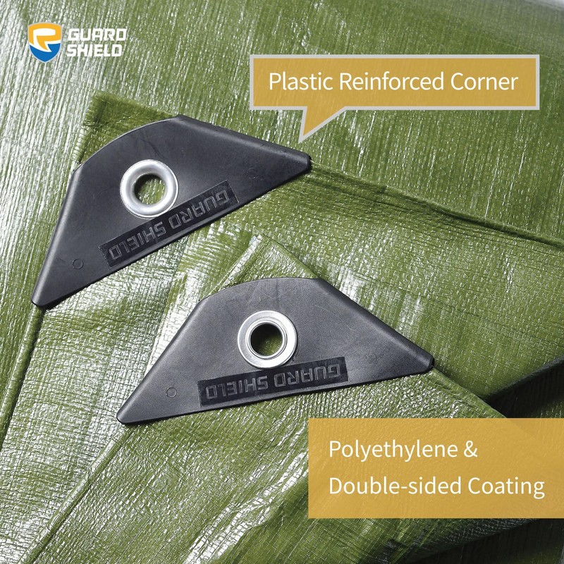 GUARD SHIELD Tarp Green Tarps Heavy Duty Waterproof 12x20 Feet