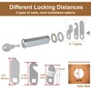 Hecfu 3 Pcs Cabinet Locks with Key, 2-1/8" Cam Lock