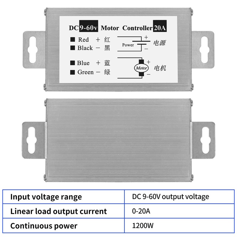 DC 6- 60V 20A 500W BLDC Three-Phase Brushless Motor Controller