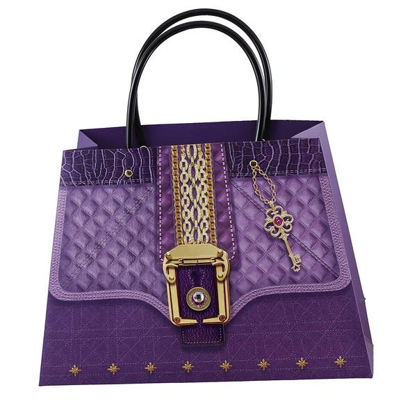 Luxury Gift Bags for Birthday and Wedding Favors Medium Purple (Pack of 48)