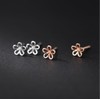 Silver 925 Earrings, Silver, Flower, Simple, Hypoallergenic, Sterling Silver Silver