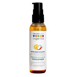 Nature's Baby Gentle Cleansing Bath & Shower Oil Combination For Mom and Baby, Formulated for Dry & Sensitive Skin, No Sulfate, DEA, Preservatives or Paraben, Coconut Pineapple, 4 Oz