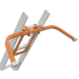 Qualward Ladder Stabilizer, Extended Ladder Stabilizer Accessory for Roof Gutter with Non-Slip Rubber Feet, Heavy Duty Steel Ladder Roof Hook with Wing Span/Wall Ladder Standoff