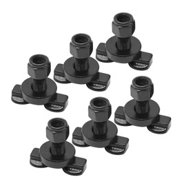 EATAKWARD L Track Double Lug Stud for Truck Bed or Trailer Cargo Control, L Track Hook Double Screw Fastening Accessories, Working Load Limit 1833 lbs (6 Pack)