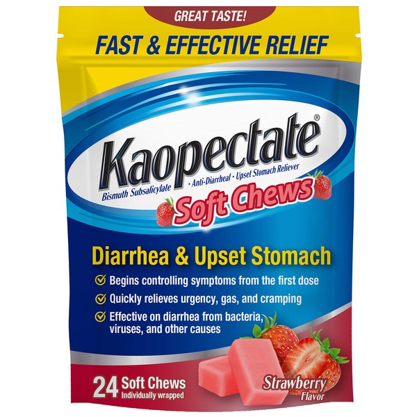Kaopectate Kaopectate Soft Chews, Bismuth Subsalicylate, Anti-Diarrheal and Upset Stomach