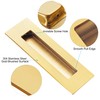 Malimali 6 Inch Gold Recessed Finger Flush Pulls for Pocket