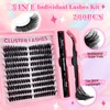 200 Pieces DIY Eyelash Extensions Set, 8-16 mm, Mixed Fluffy