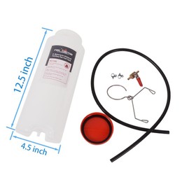 Porotmotor Auxiliary Fuel Tank, Motorcycle Gas Tank with Petcock for Troubleshooting,Safety Motorcycle Fuel Tank for Handling Gasoline,2L Fuel Tank with Graduated Scale