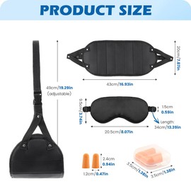 Airplane Foot Hammock, Foot Rest for Under Desk at Work, Sleep Mask Foldable Sponge Earplugs Under Desk Outdoor Indoor Foot Rest, is Used in Airplane, Train, Office
