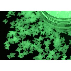 Spooky Glow in The Dark Nail Art Sequins Glitter 2g (3mm Butterflies)