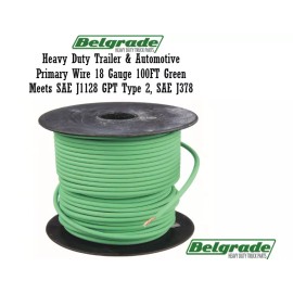 BPI Heavy Duty Trailer & Automotive Primary Wire 18 Gauge 100FT Green