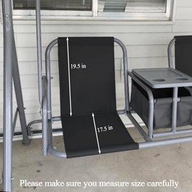 Wyzonmica 2 Person Porch Swing Seat Chair Cover Replacement for Patio Swing Chair with Two Separate Replacement Seats Canvas Cover (2 Piece)