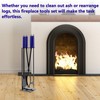 CKLT Fireplace Tools Set Indoor, 28" Fire Poker Fire Tongs