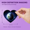 1x Heart MDF Magnet 6cm - Planet Earth World Globe
