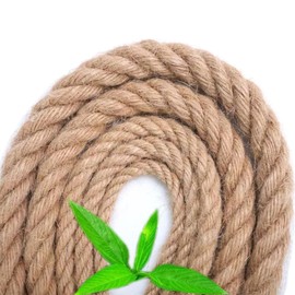 Tread star, Jute Rope, Natural Garden Jute Twine Cord, Tug of War Rope, Barrier, Handrail, Rope Made of (16 mm - 5 m)