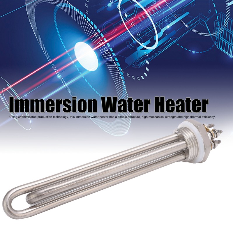 Immersion Water Heater Stainless Steel 1"NPT Thread Portable Quick Heating