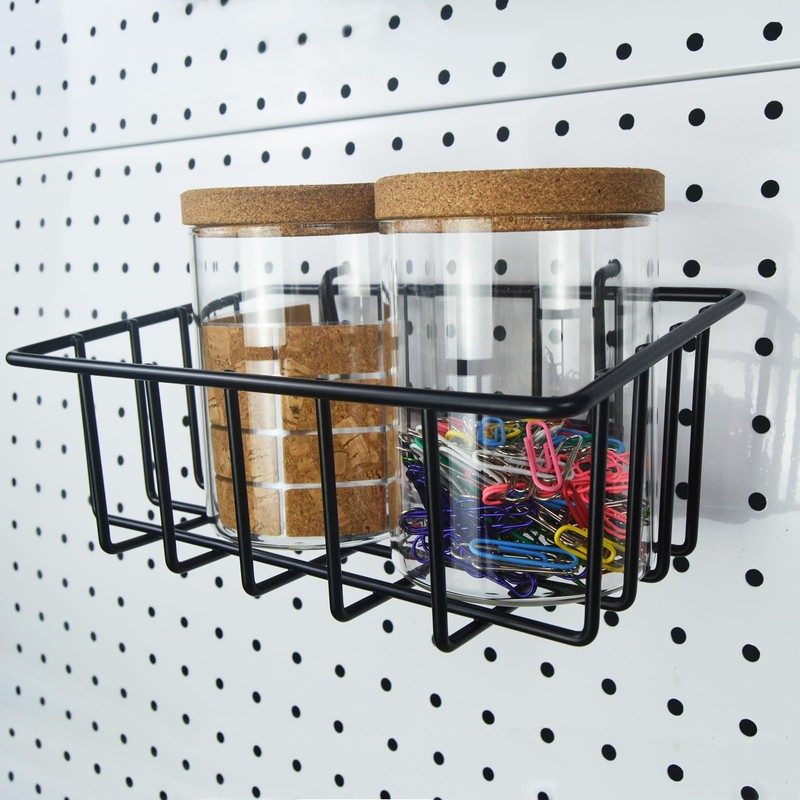 G.CORE Pegboard Bins Baskets Organizer with Peg Board Hooks Cups