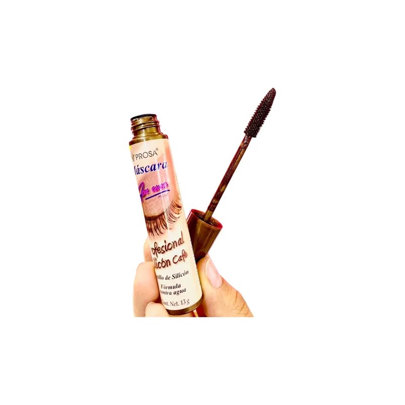 Kit Prosa 2 Pzs Rímel Profesional Silicon Tono Café