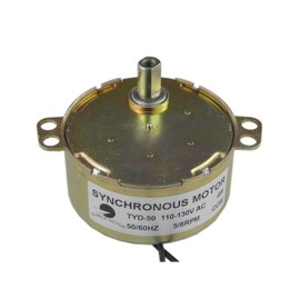 CHANCS AC 110V Permanent Magnet Synchronous Motor TYD-50 50/60Hz 5-6RPM CCW Counterclockwise Torque 6Kg.cm 4W Power Shaft Length 11mm