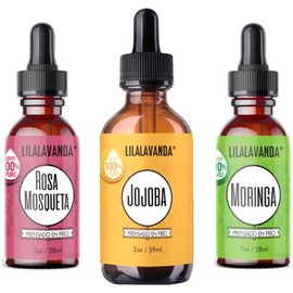LilaLavanda – Kit Trío Facial: Rosa Mosqueta, Moringa y Jojoba – 115 ml