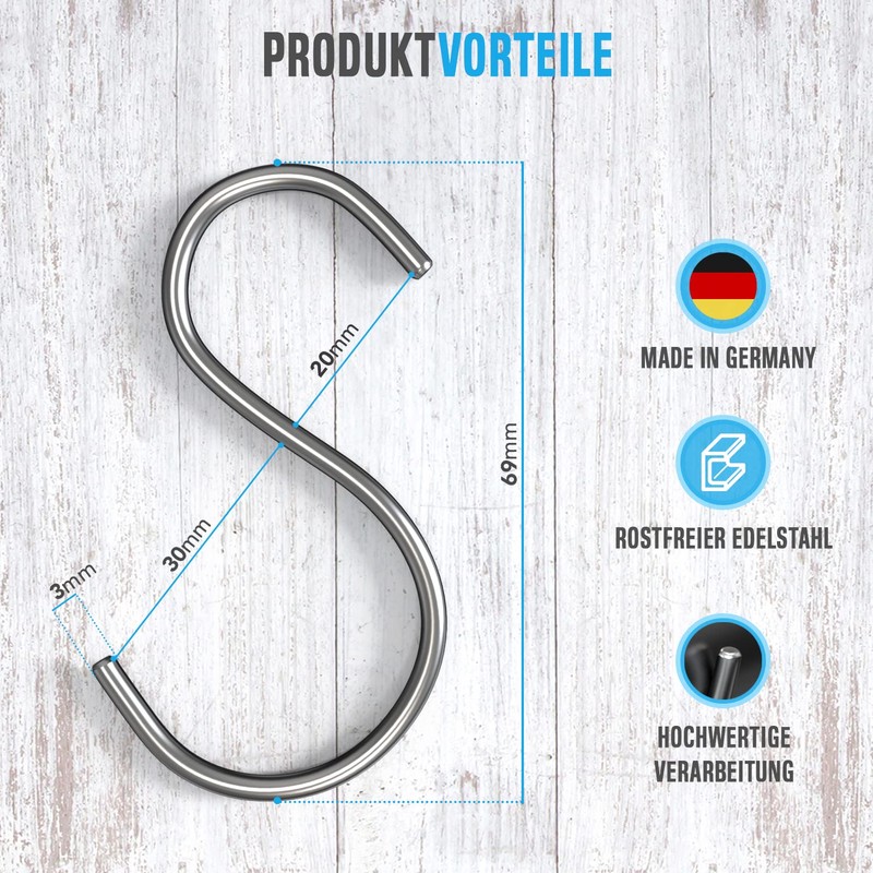 HOHAGE S Hooks & Kitchen Hooks (Pack of 32) -