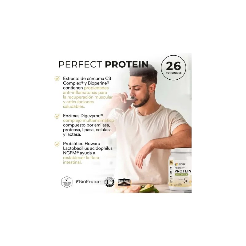 Bio B Perfect Protein Vegana 1014g Sabor Vainilla