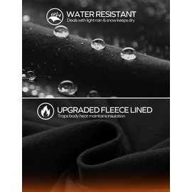 Ewedoos Womens Fleece Lined Leggings with Pockets Water Resistant High Waisted Thermal Winter Leggings for Women Hiking