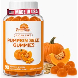 Flamingo Supplements- Gomitas de aceite de semilla de calabaza (4000 mg) sin azcar con sabor natural aceite de semilla de calabaza para el...         