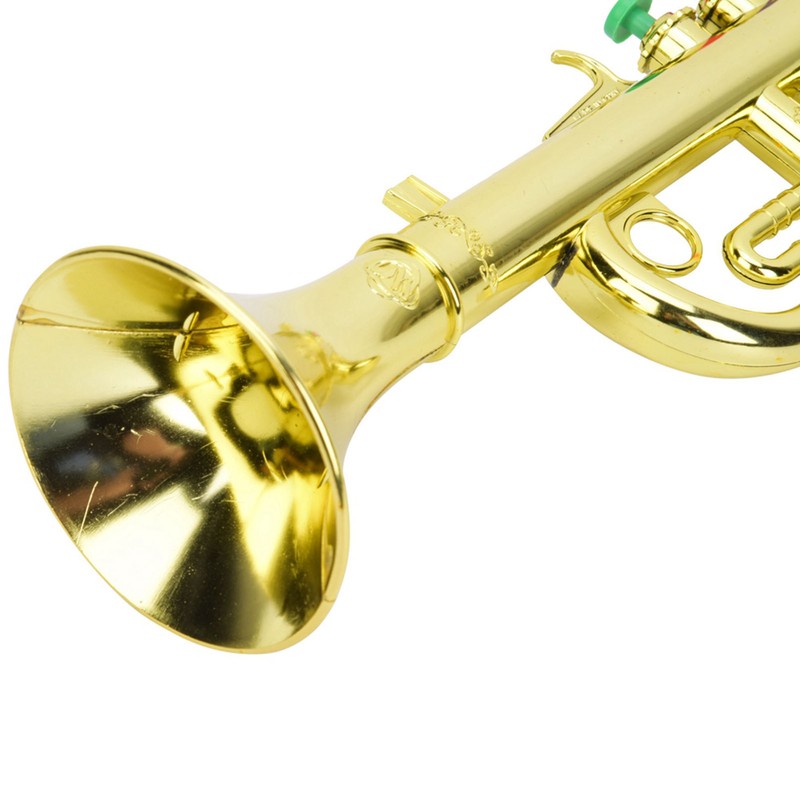Kid Trumpet Golden Coated Plastic Children Preschool Music Toy Gift