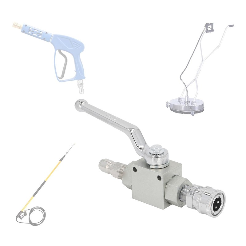 High Pressure Washer Ball Valve Kit 3/8 Male Plug Female