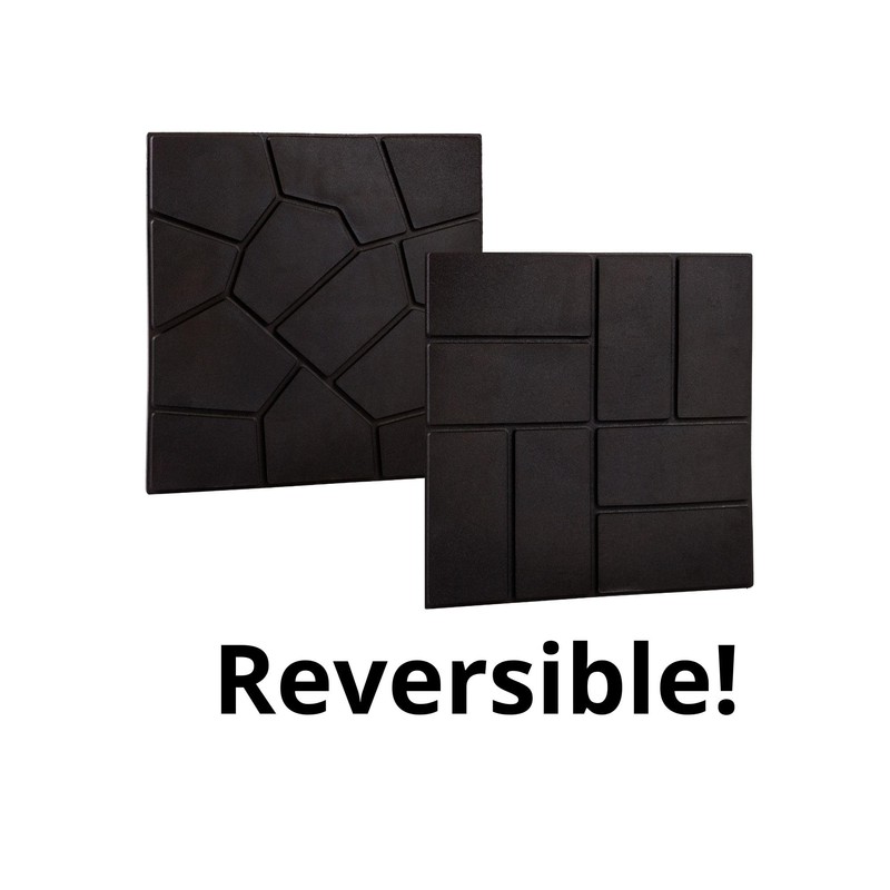 EcoPaver 16 in. x 16 in. Square Cobblestone/Brick Dual-Sided 100%