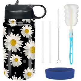 rickyh style Kids Water Bottle with Straw Lid Insulated Stainless Steel Reusable Tumbler Gifts for School, Toddlers, Girls, Boys 14oz