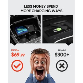 Wireless Car Phone Charger: C Class GLC-Class AMG 2016 2017 2018 2019 2020 Mount Station Pad Automotive Holder Mercede USB Accessories Electronic Charging Organizer Center Console